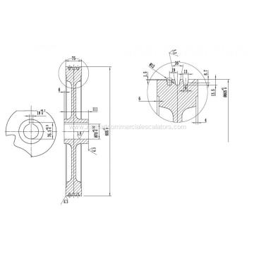 D605mm Traction Sheave for ThyssenKrupp Dongyang Elevators